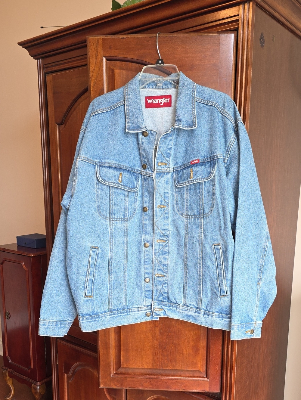 Wrangler Light Blue Denim Jacket XL 100% Cotton
